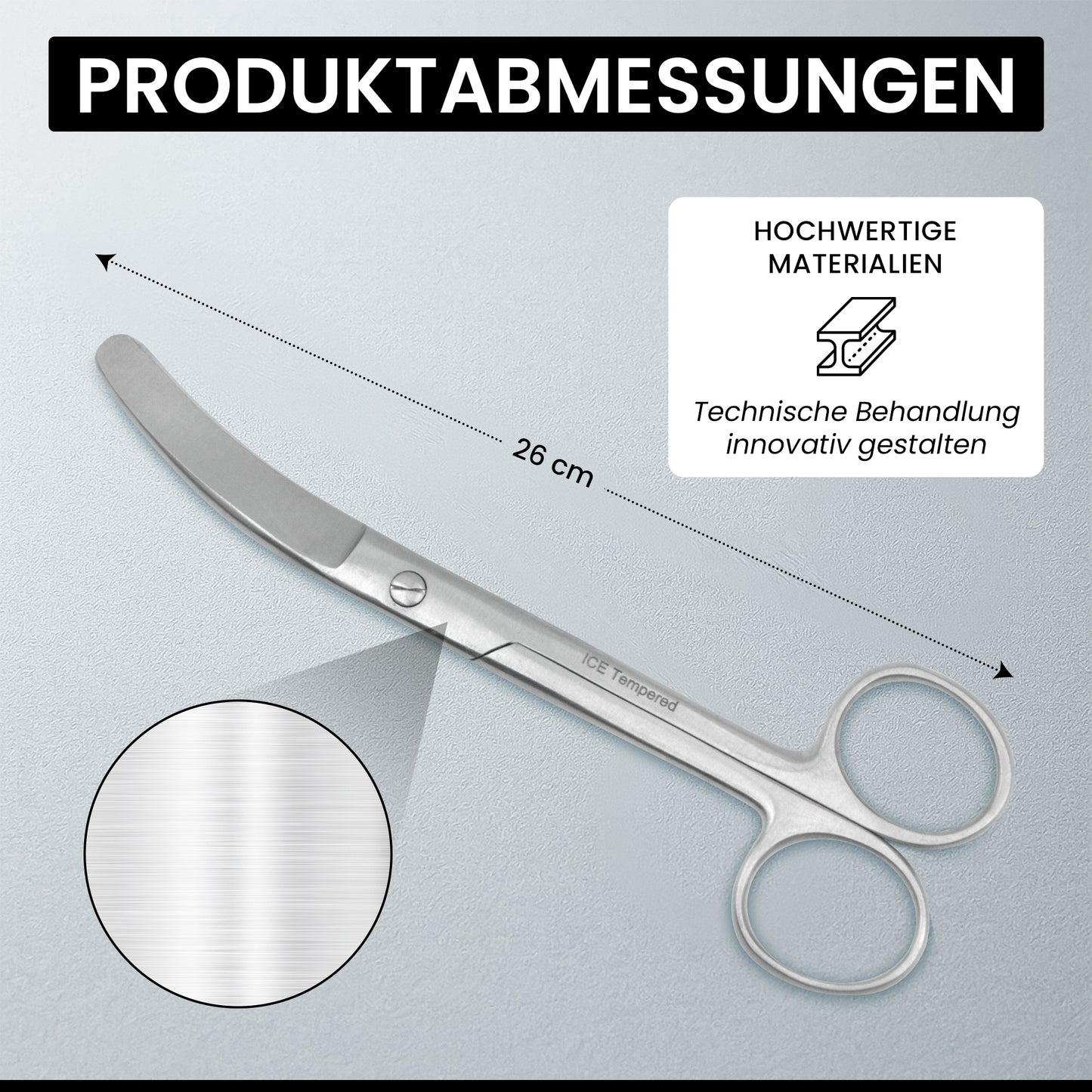 Verbandsschere Schneide gebogen