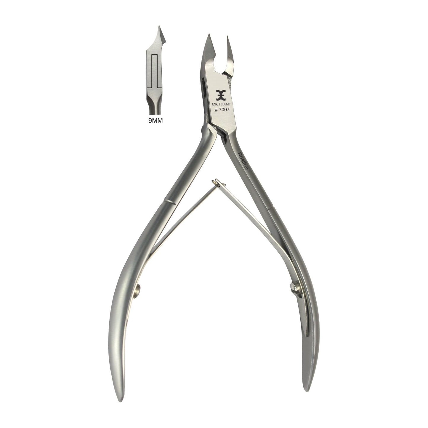 Cuticle nippers 11 cm, slim curved cutting edge 9 mm