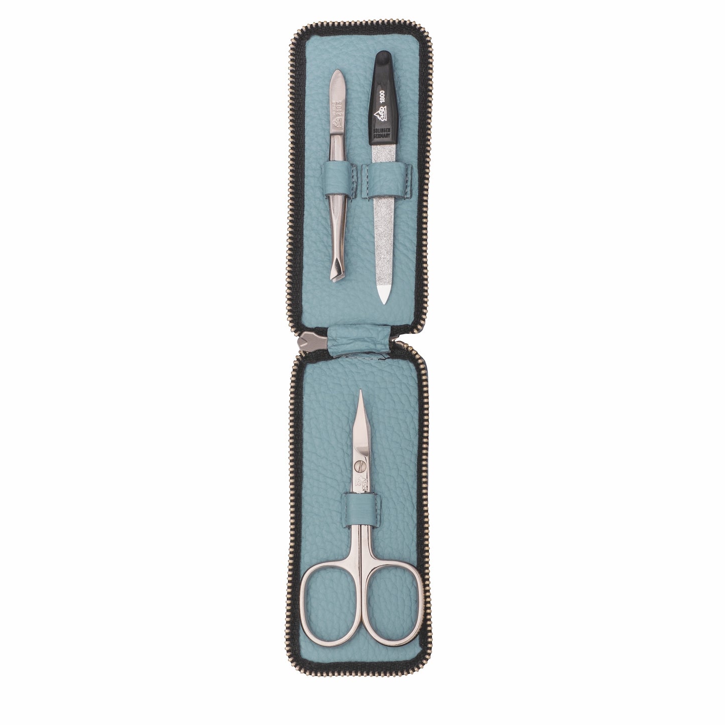 ERBE-MANICURE ZIP-POCKET CASE LIGHT BLUE "LONGO" SERIES
