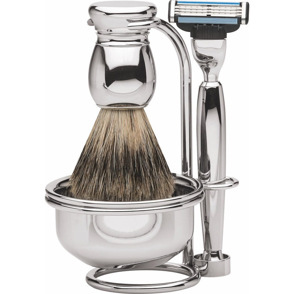 Erbe Milano Rasierset Gillette Mach3 Metall 4-teilig