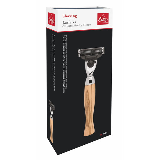 Erbe Vienna Rasierer Gillette Mach3 Olivenholz – Farbe Braun, Ansicht 2