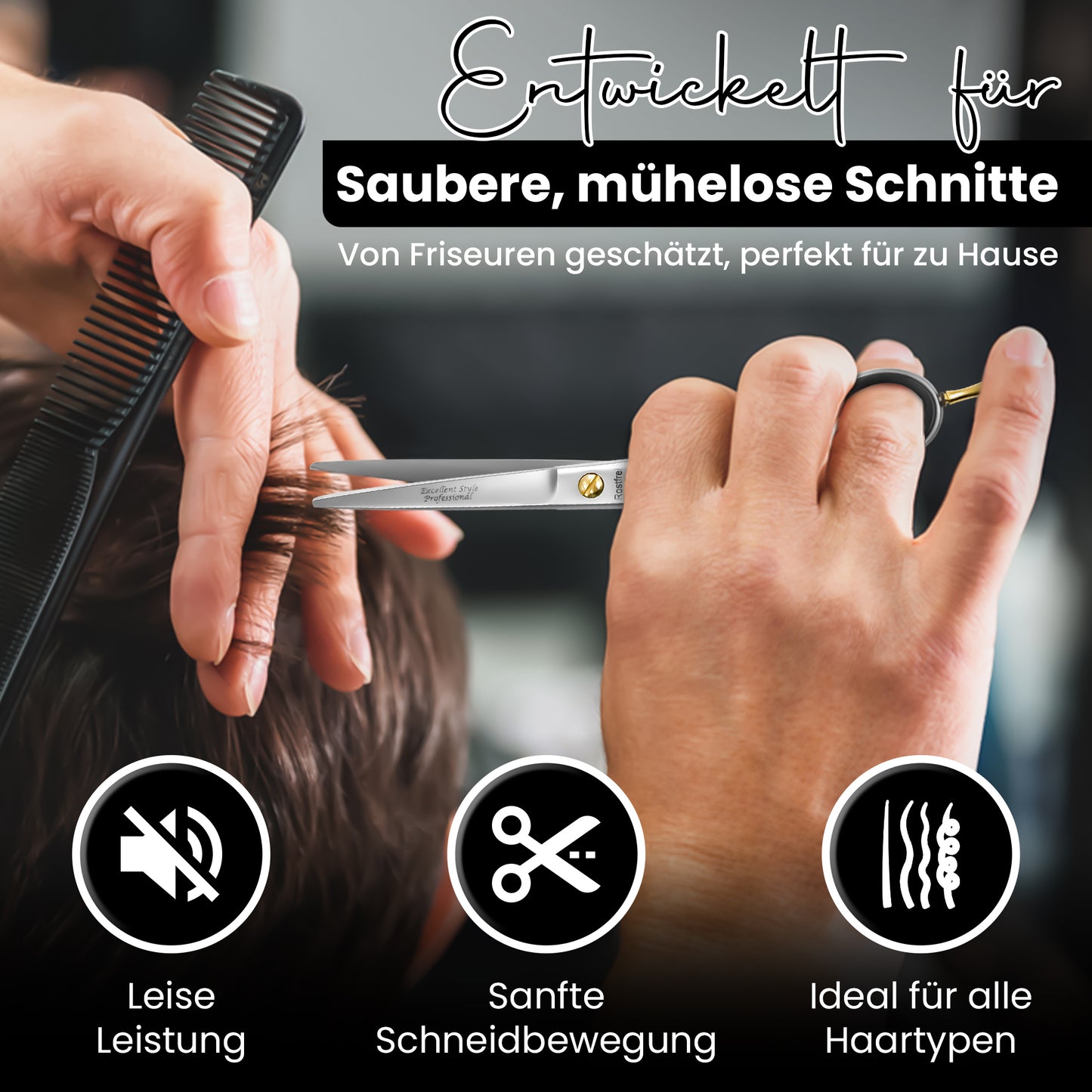 Excellent extra scharfe Premium Friseurschere