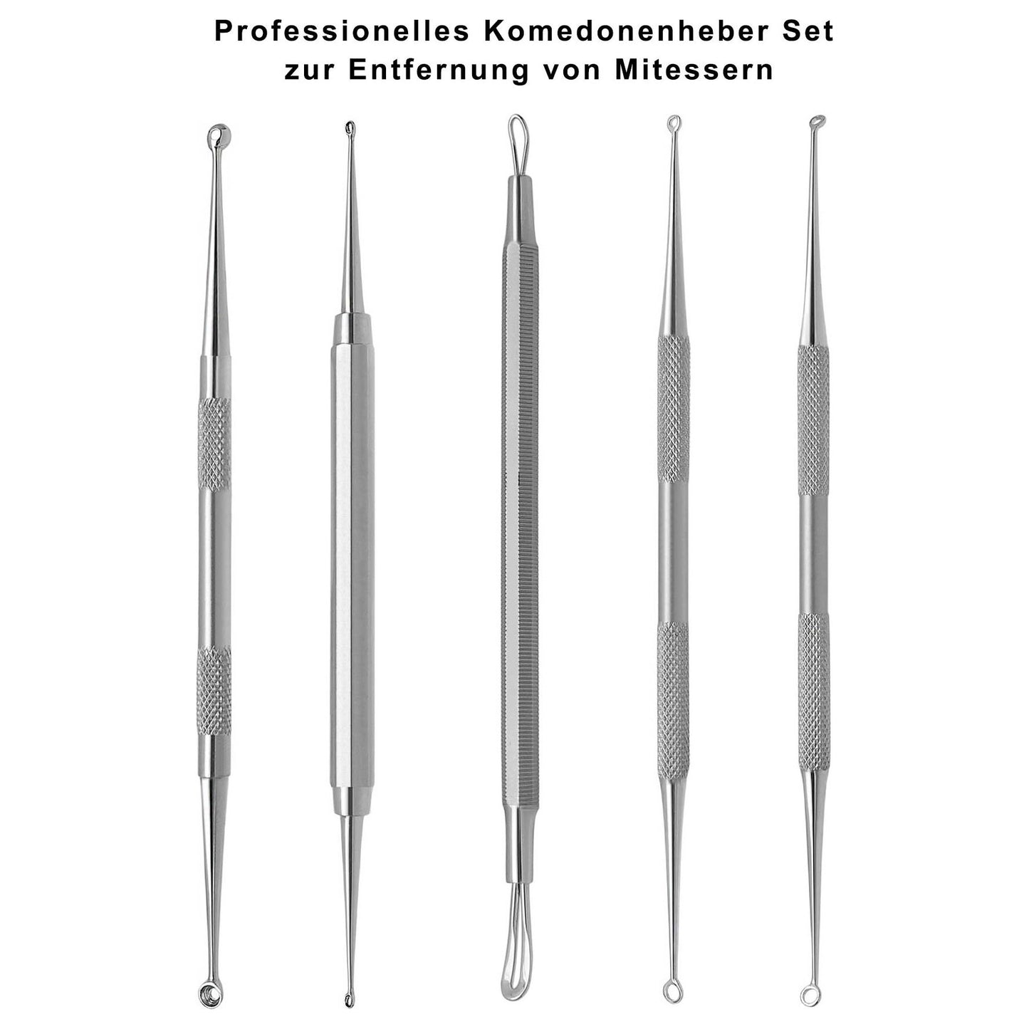 Komedonenheber & Komedonenquetscher Set 5 tlg.