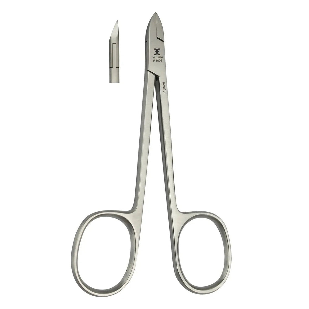 Nagelhautzange 10 cm, Schneide gerade mit Scherengriff