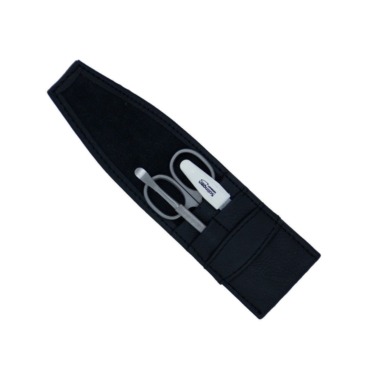 3-teiliges Maniküre-Etui mit Schere, Feile und Nagelhautschieber
