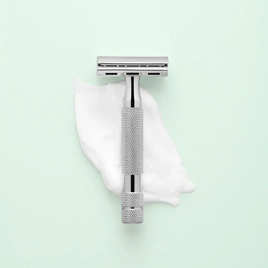 Rockwell Rasierer 6C Rasierhobel – Weiß verchromt – Länge 9,5 cm