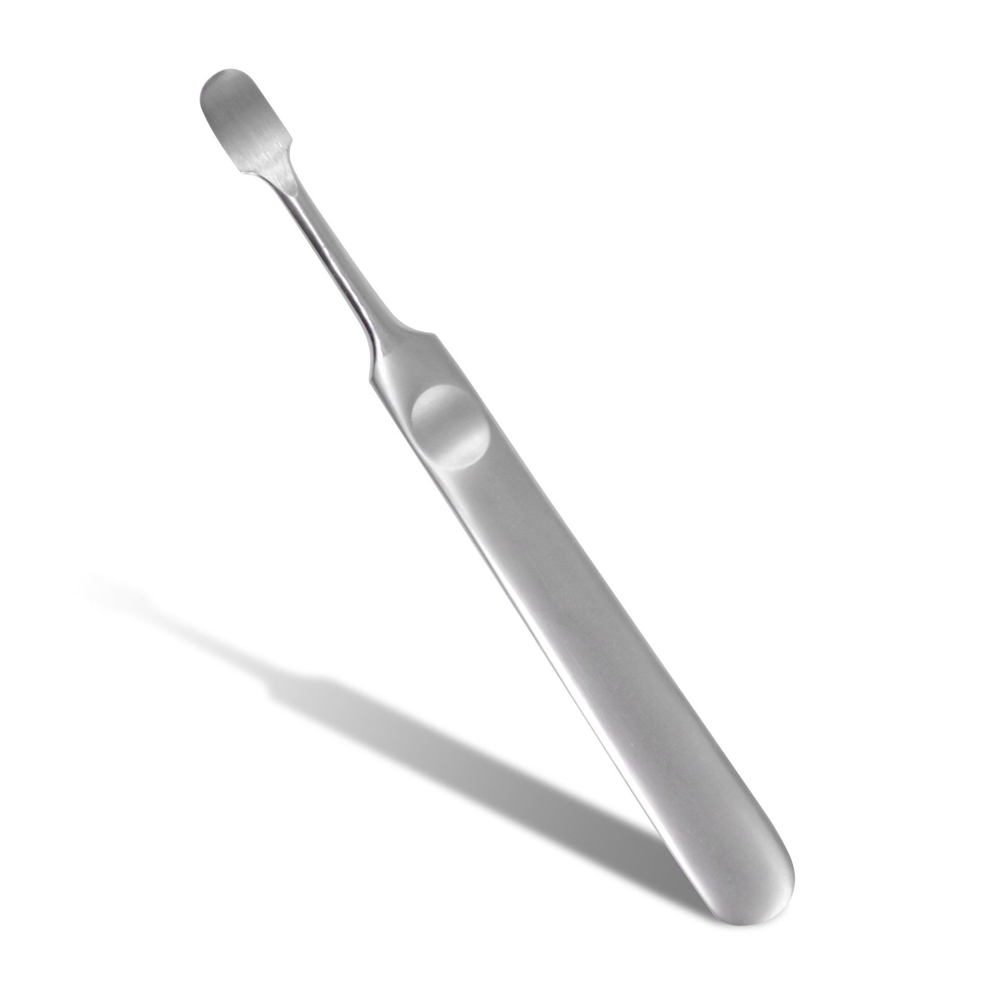 Nagelhautschieber Edelstahl – Sanfte abgerundete Spitze, ergonomischer rutschfester Griff