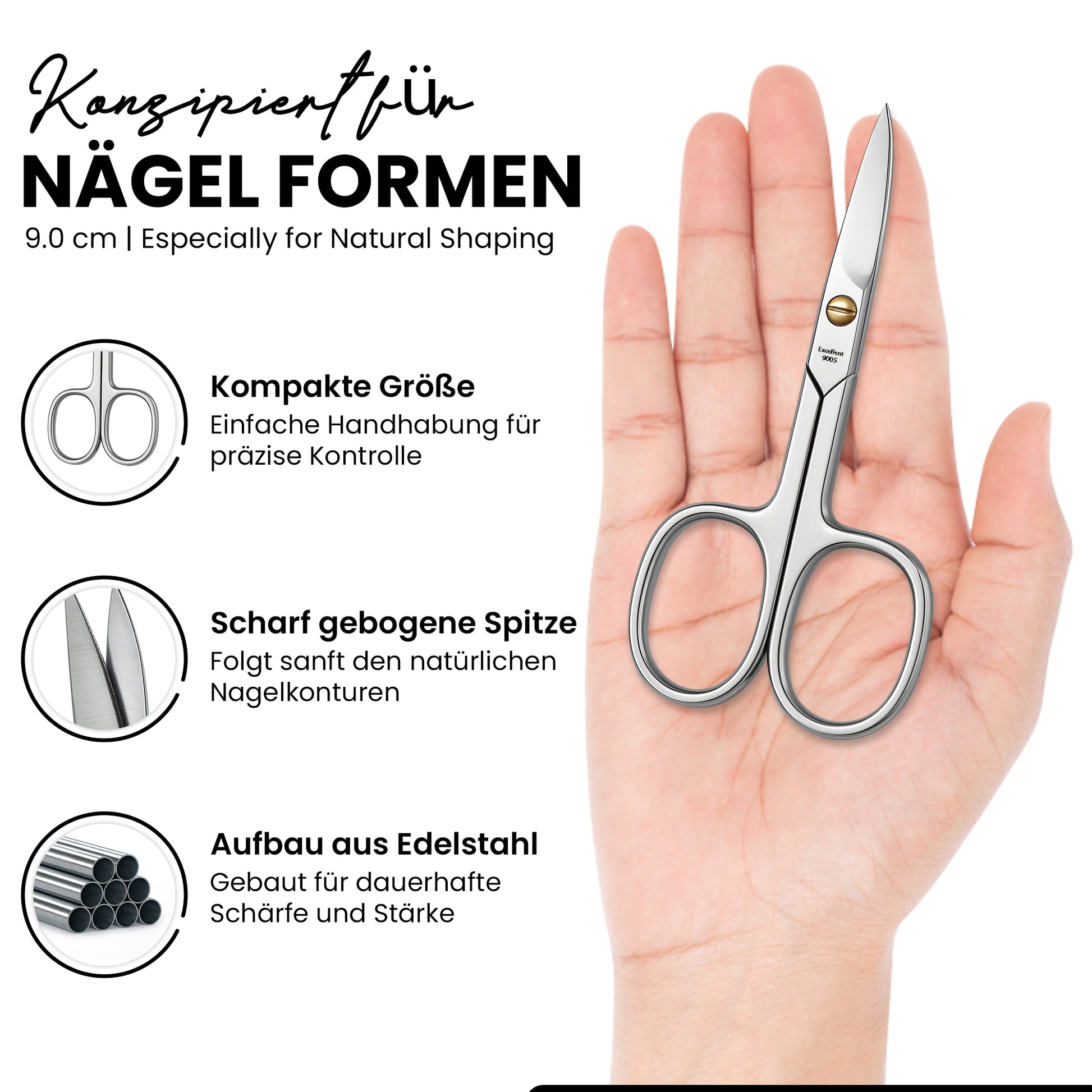 Nagelschere - gebogene Schneide