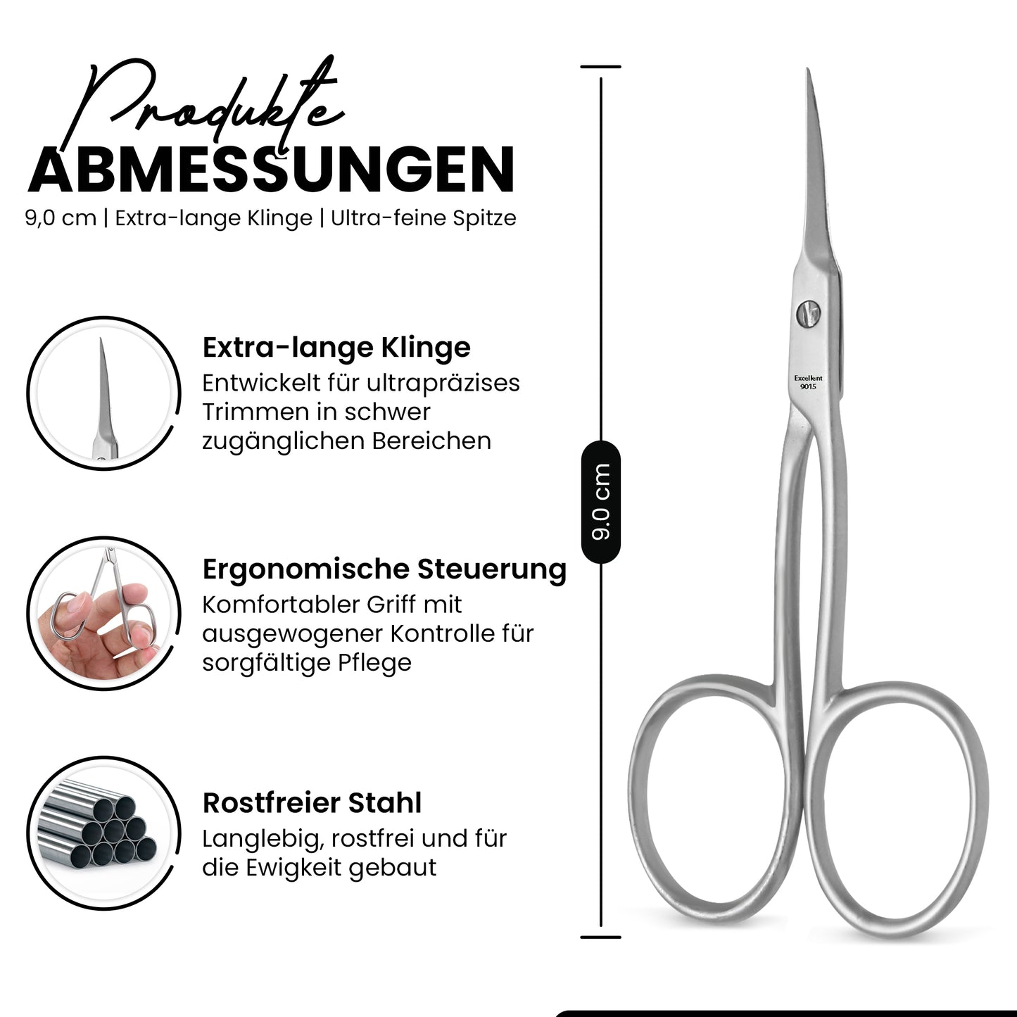 Hautschere extra lang & superspitz