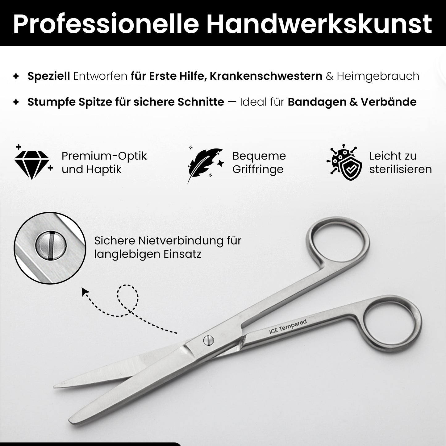 Verbandsschere - Schneide stumpf