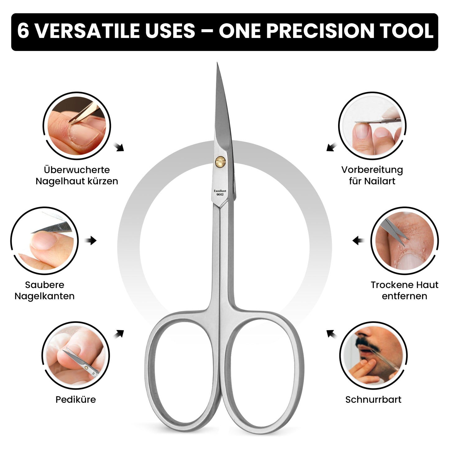 Hautschere - gebogene Spitze