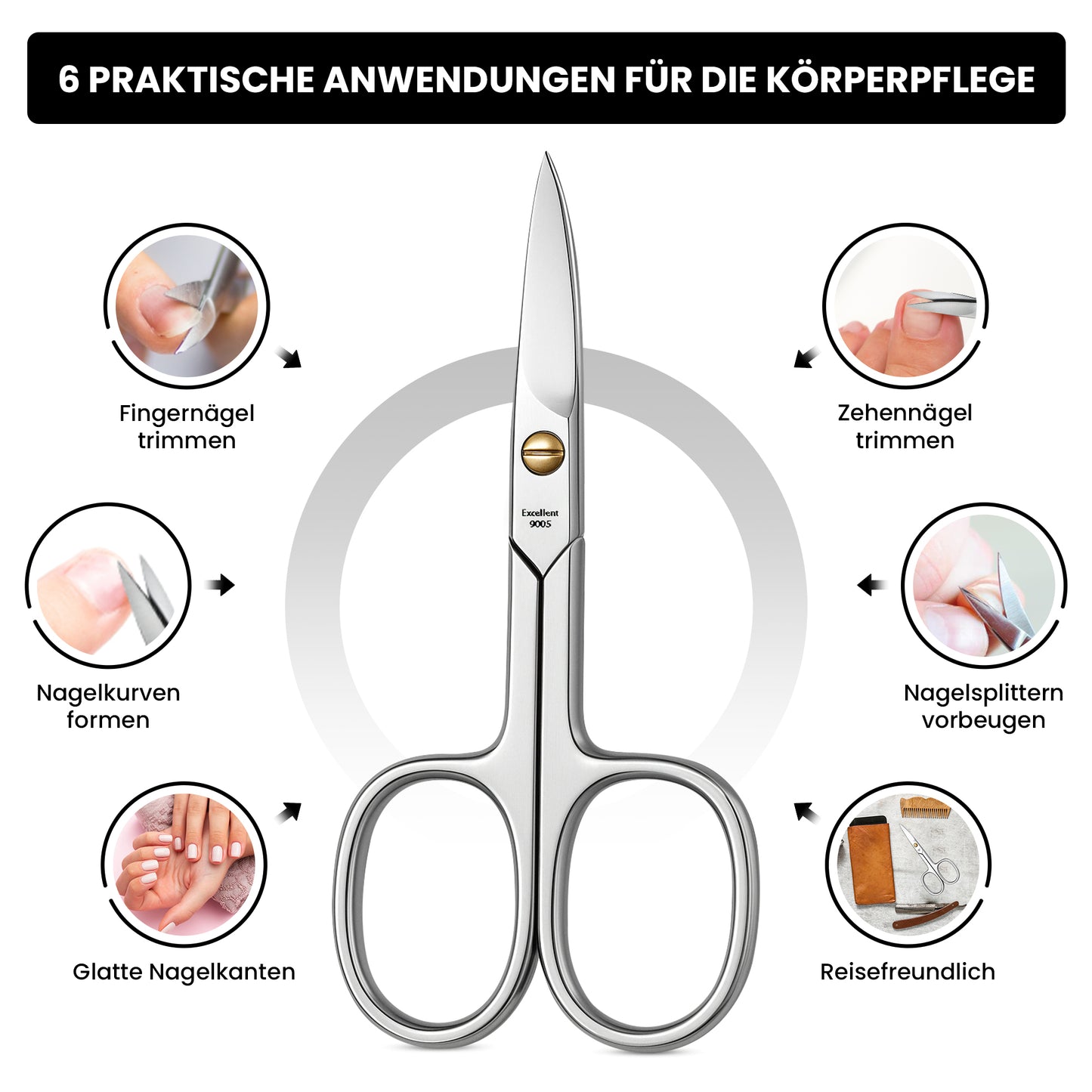 Nagelschere - gebogene Schneide