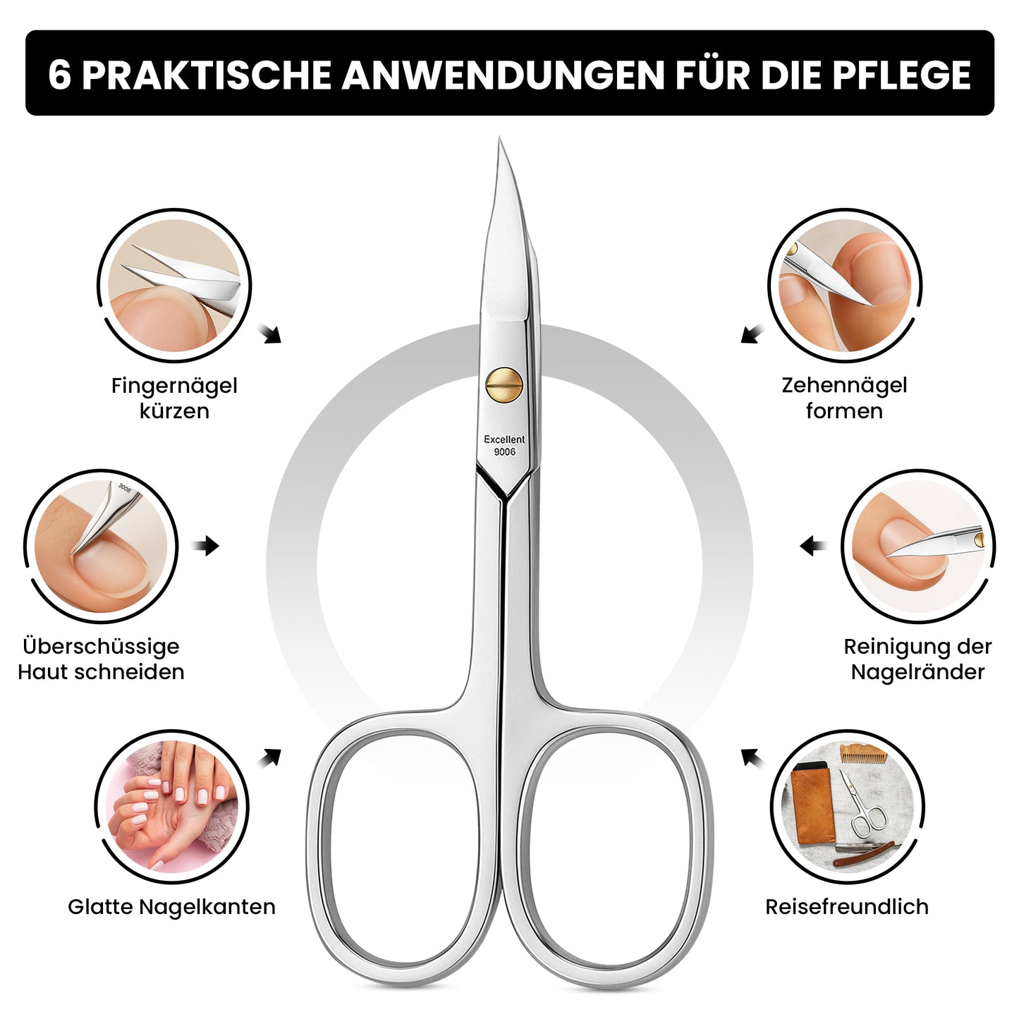 Nagelschere & Hautschere Kombischere gebogen