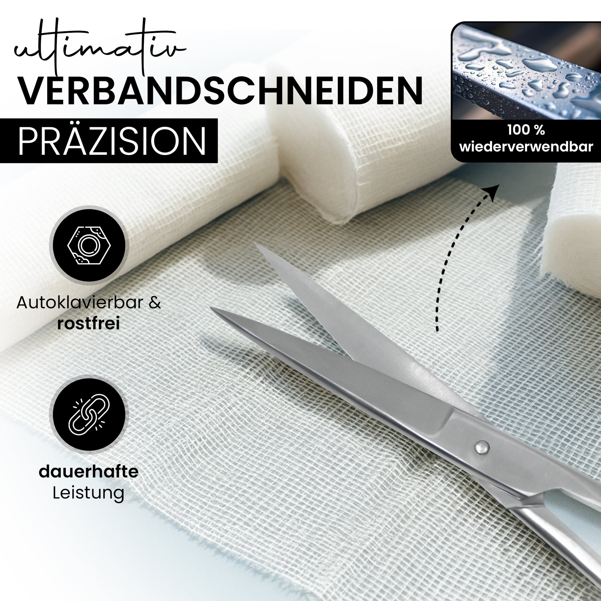 Verbandsschere Schneide spitz