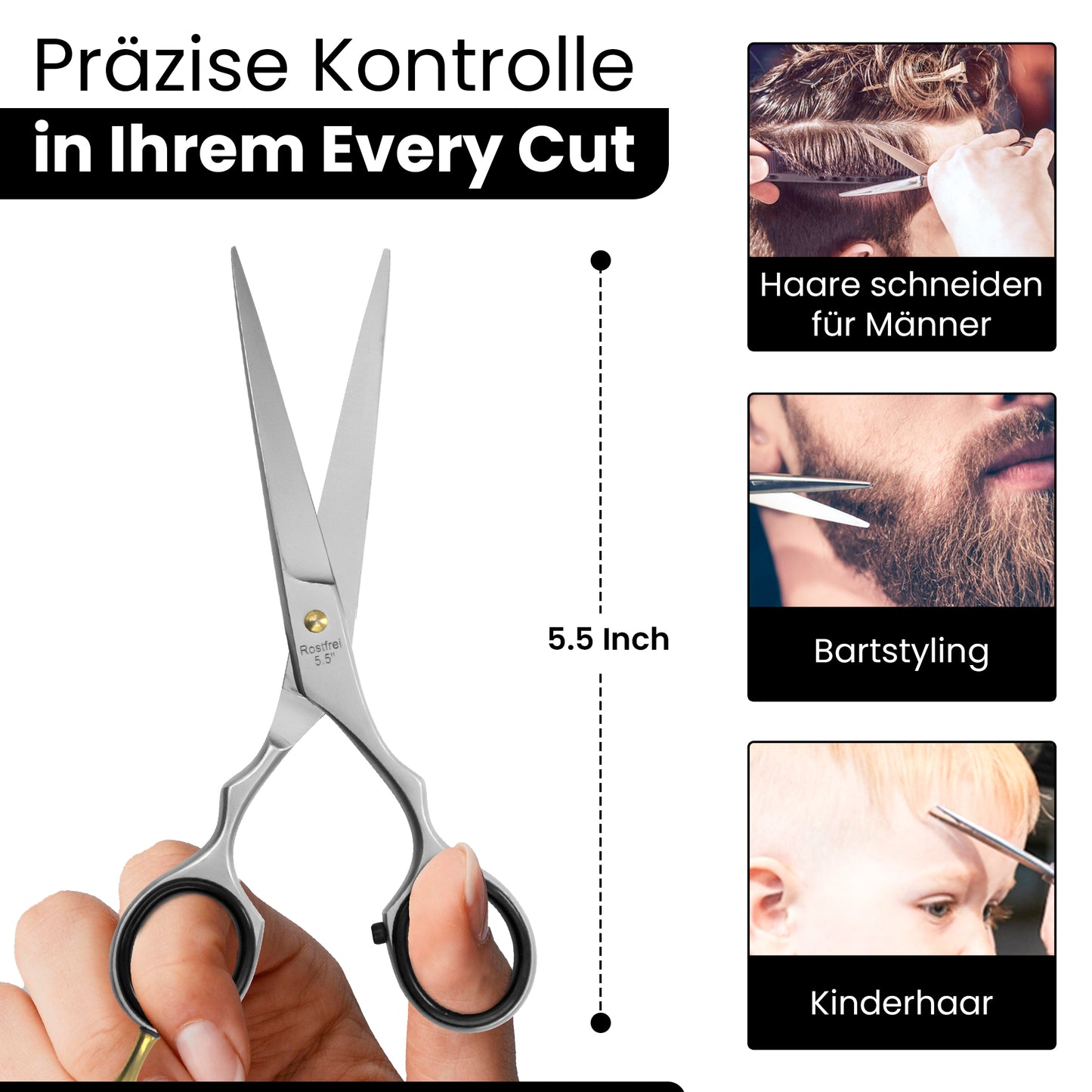 Profi Haarschere mit Verschraubung