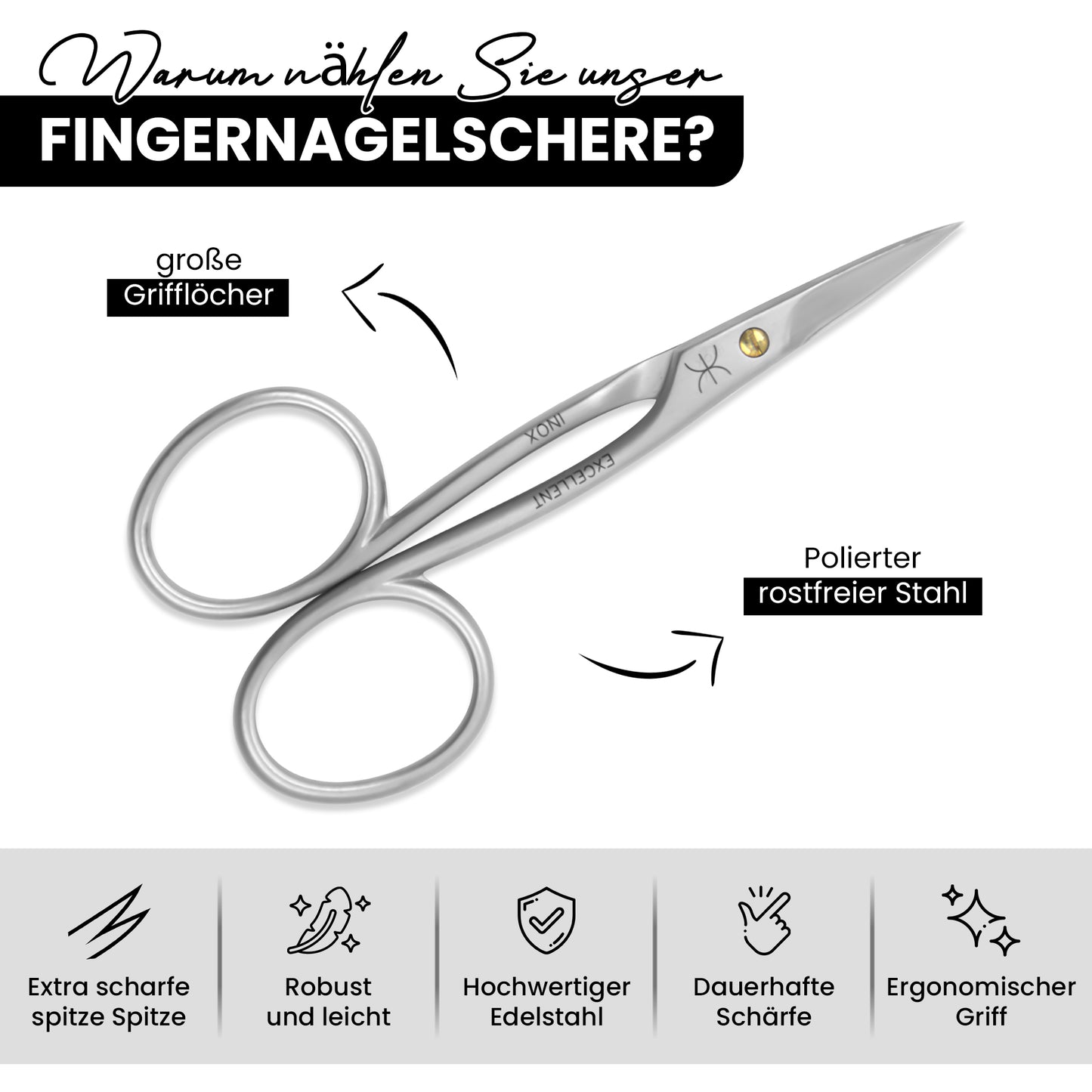 Excellent Fingernagelschere - extra spitz