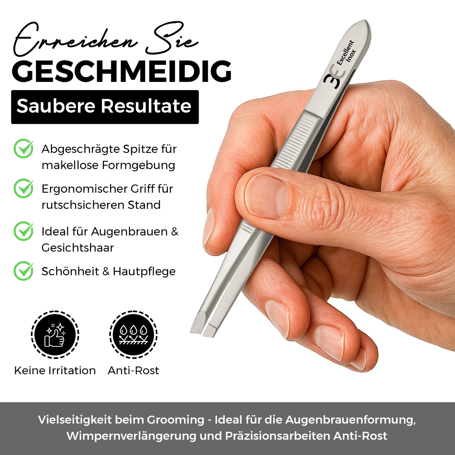 Cilienpinzette - schräge Spitzenform