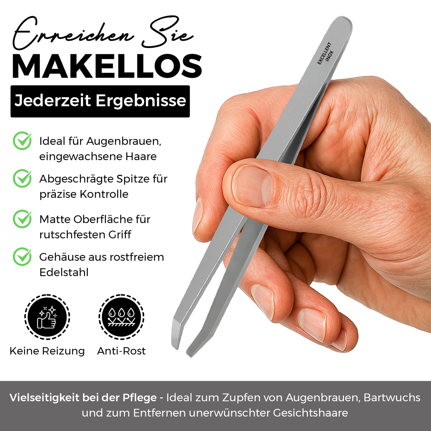 Excellent Pinzette - abgewinkelte Spitze