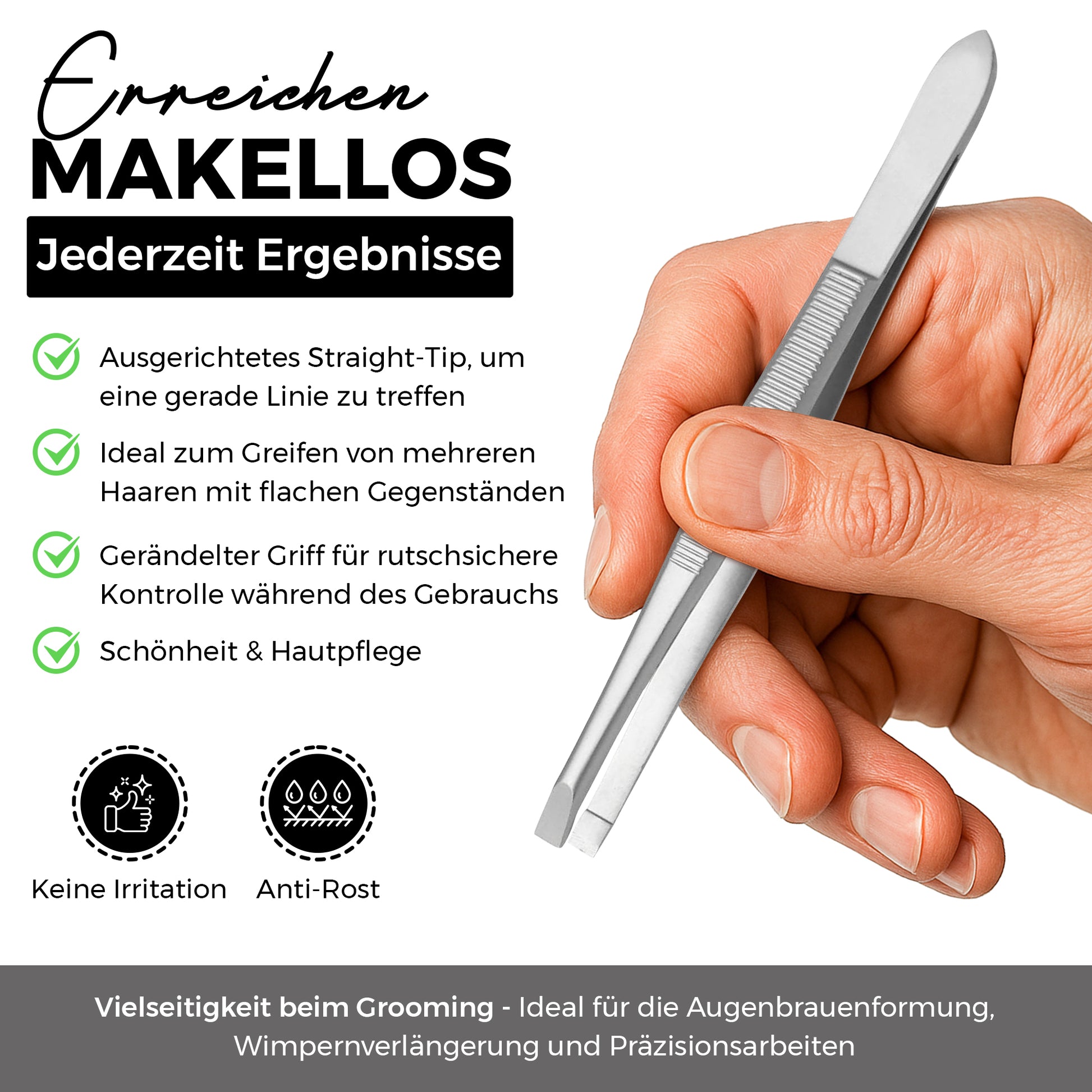 Cilienpinzette - gerade Spitzenform