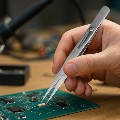 Präzisionspinzette - einstellbare Griffe - mit Automatik-Sperre