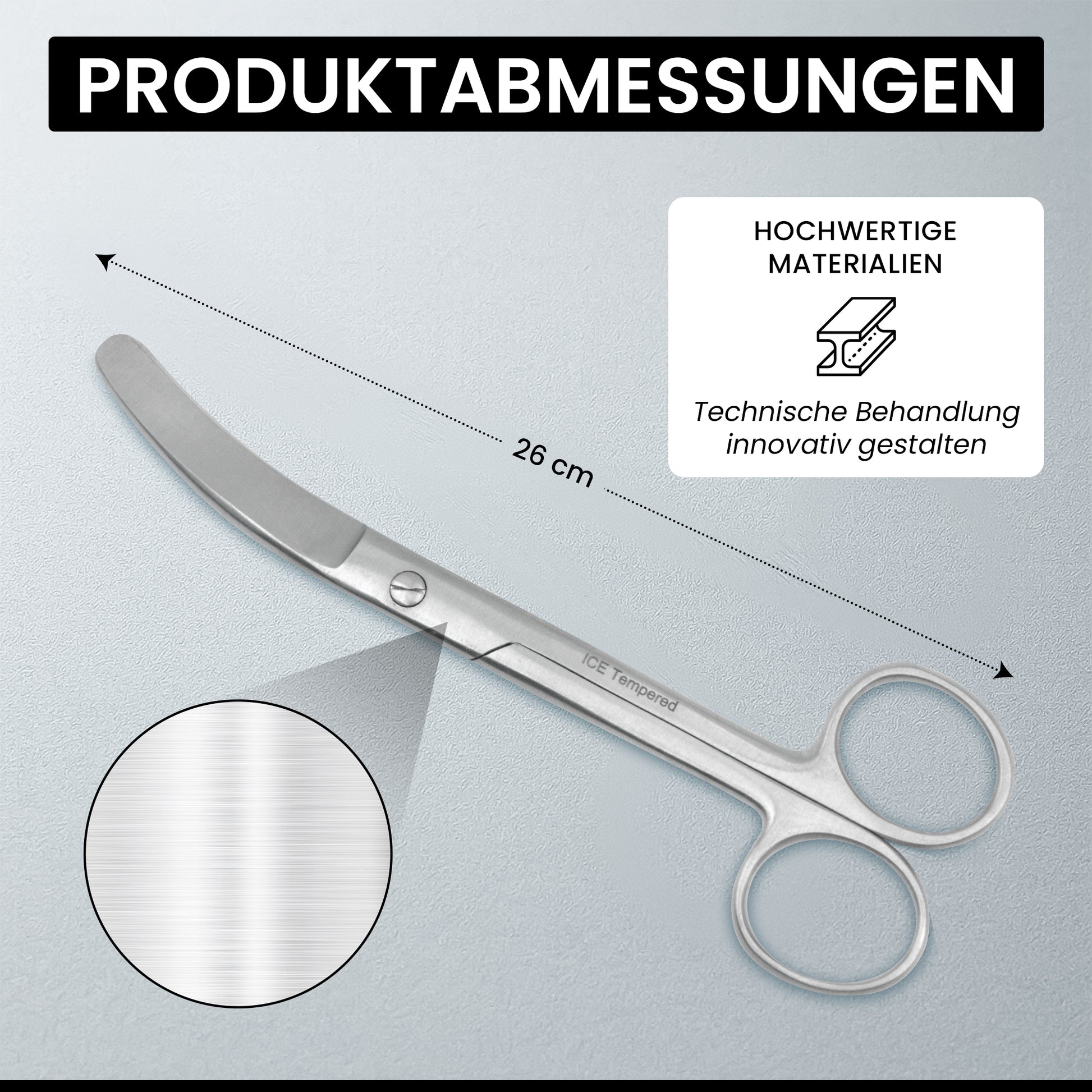 Verbandsschere Schneide gebogen