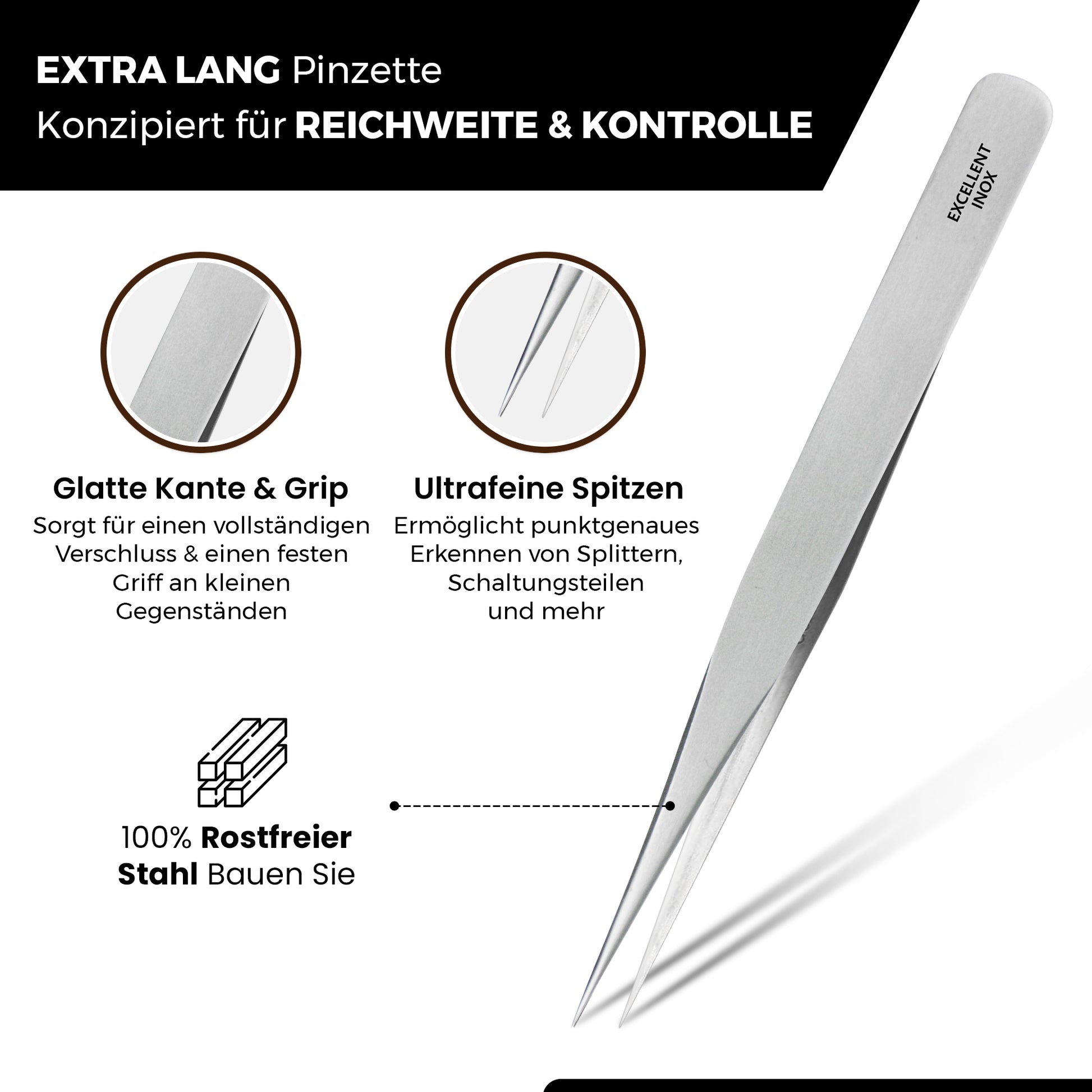 Splitterpinzette - Präzisionspinzette - nicht magnetisch
