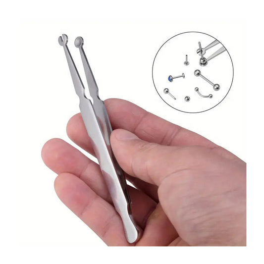 Ball-holder tweezers - round notch at the front