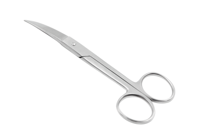 Verbandschere - spitz zugehend - leicht gebogen