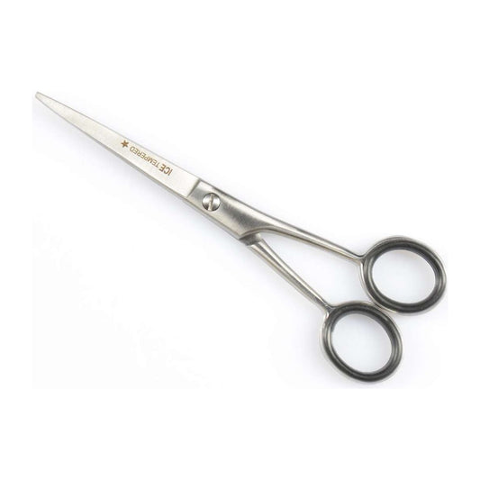 Hairdressing scissors with micro-serration