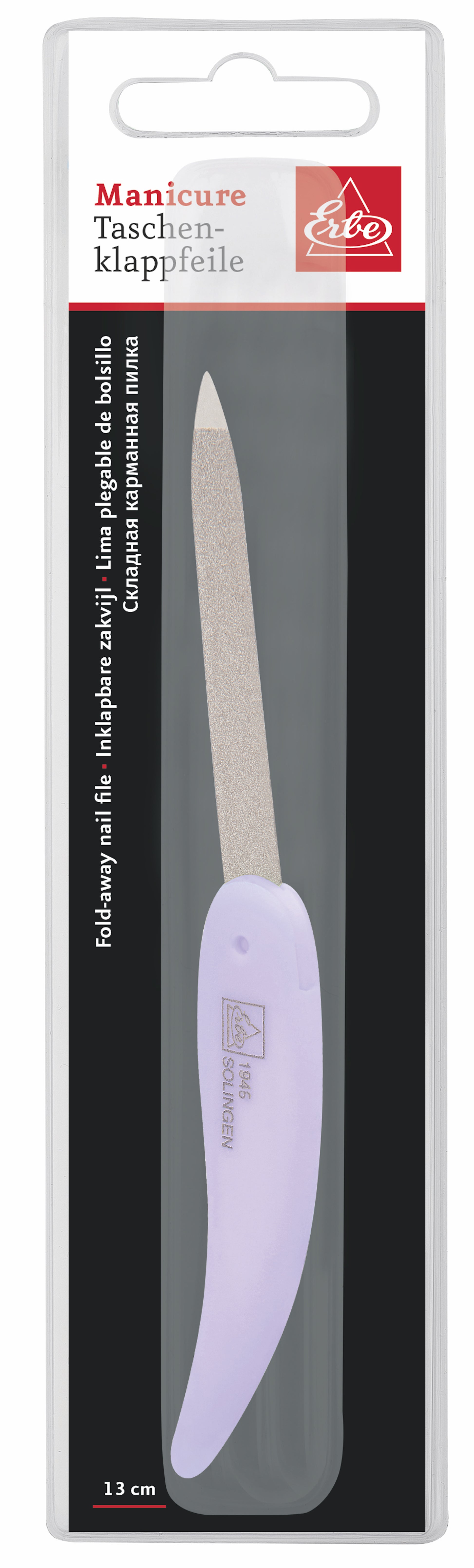 ERBE Klappfeile Pocket Pastell Lila – kompakt, klappbar, ideal für unterwegs