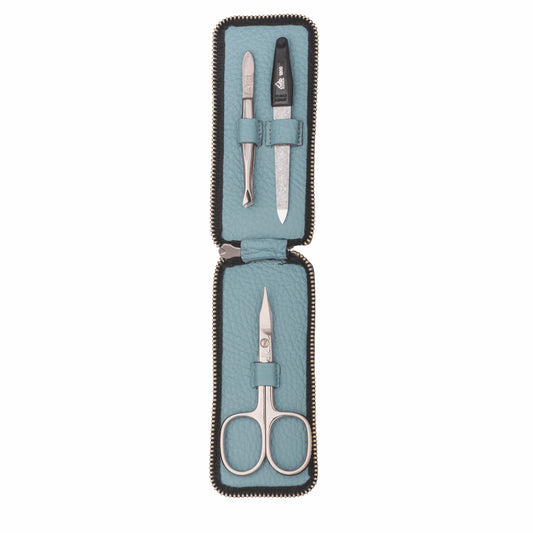 ERBE-MANICURE ZIP-POCKET CASE LIGHT BLUE "LONGO" SERIES