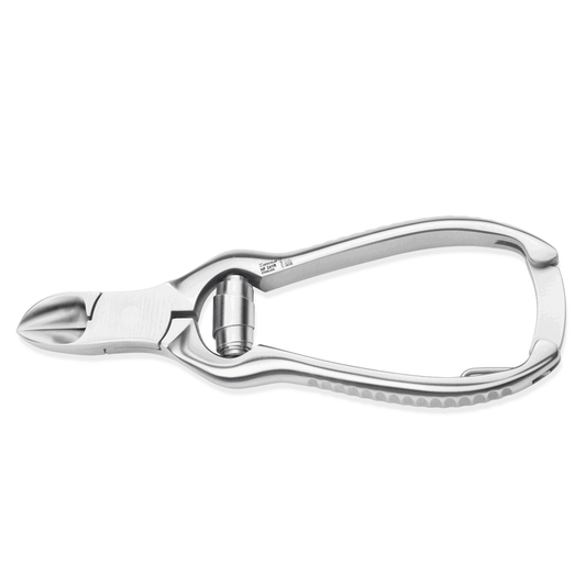 AESCULAP Nagelzange HF241R – 12 cm, ausgehöhlte Schneide mit Puffer-Feder