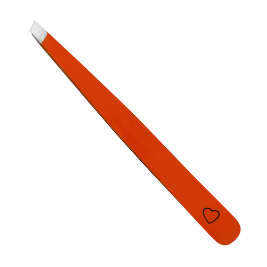 Augenbrauenpinzette mit schräger Spitze – Rot