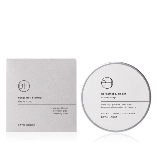 Bath House Bergamot & Amber Rasierseife 200 g