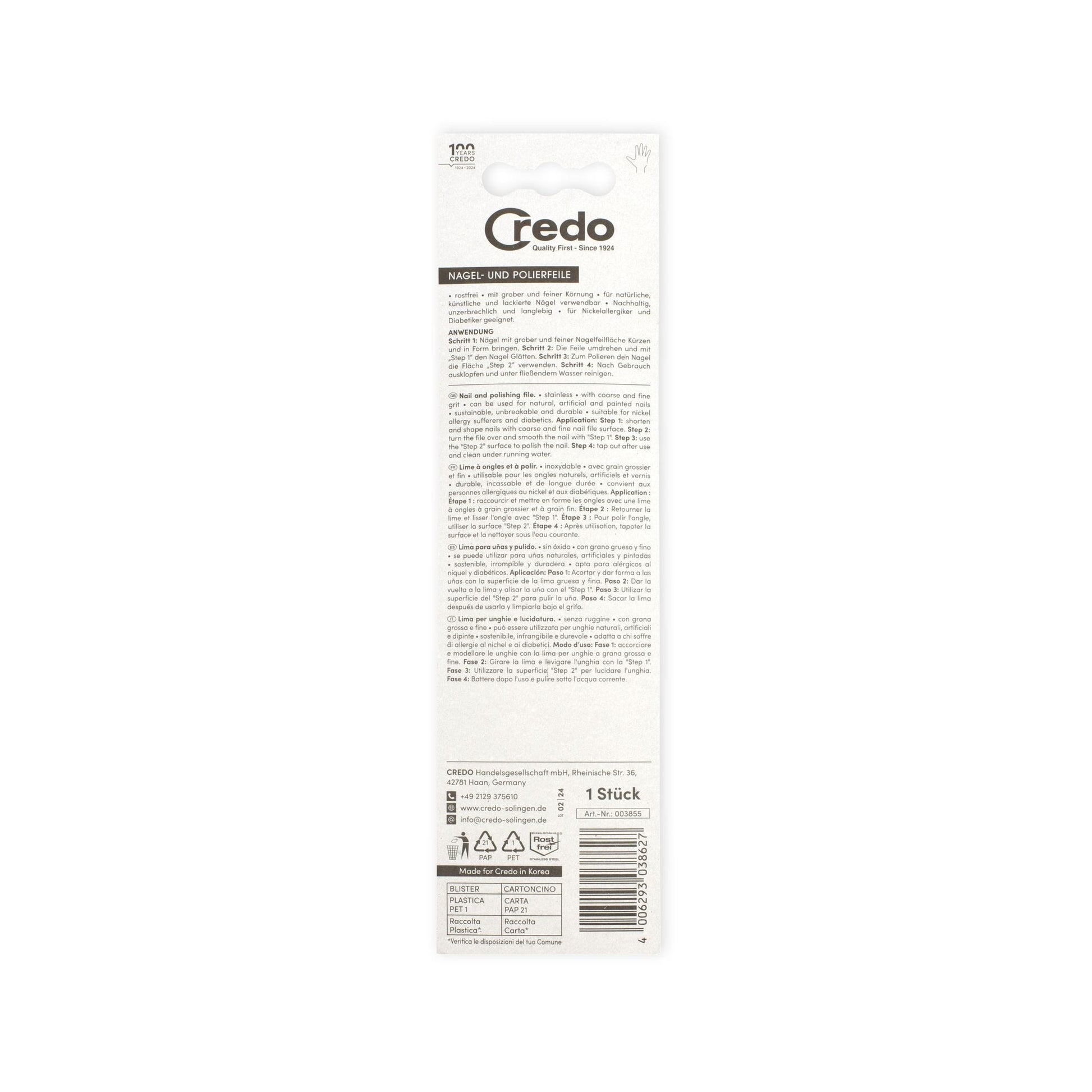 Credo 2-in-1 Profi-Buffer & -Feile 150 mm