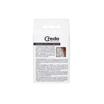 Credo Hornhaut Metallic Fussraspel - Rose