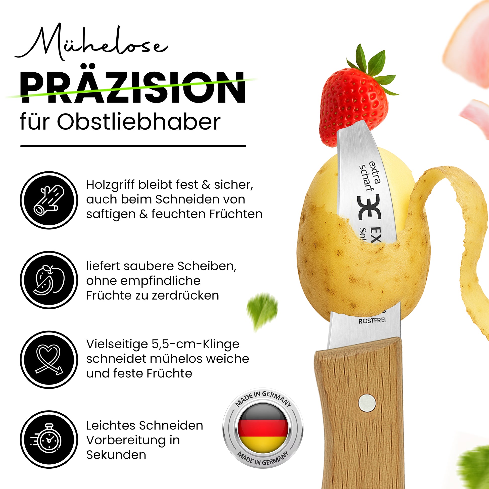 Solinger Küchenmesser - gebogene Schneide