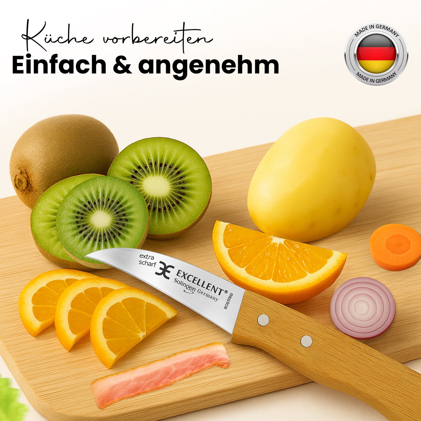 Solinger Küchenmesser - gebogene Schneide