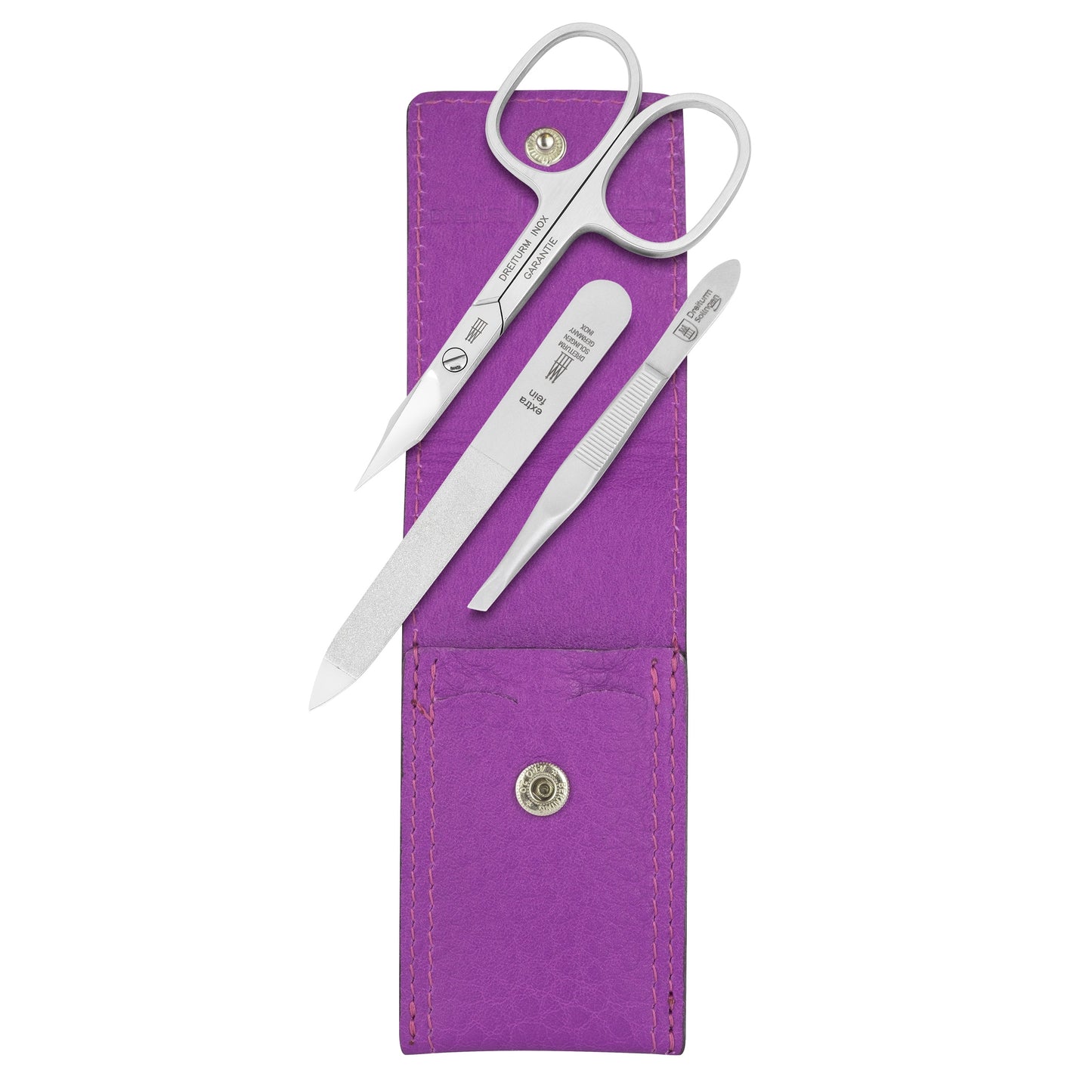 DREITURM 3-teiliges Maniküre-Etui – Kompakt, hochwertig, Made in Solingen - Modell Die Bunten