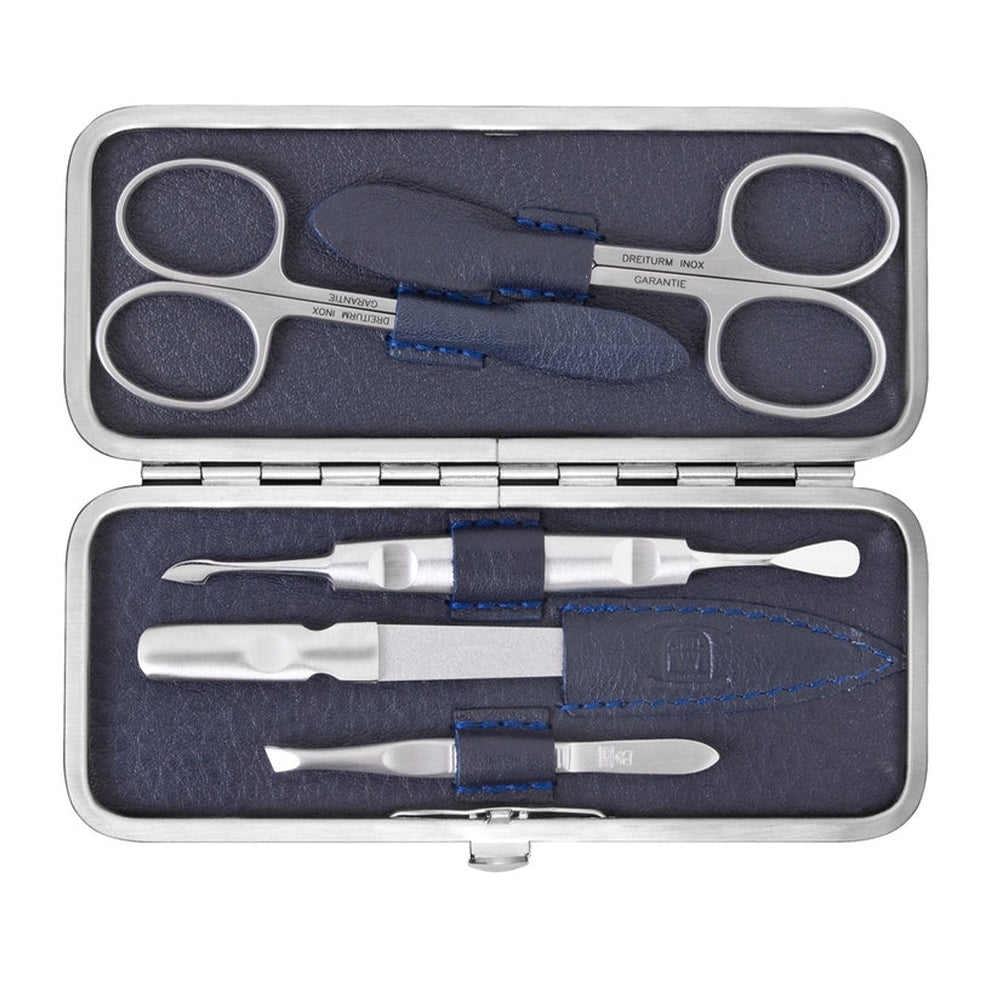 DREITURM 5-teiliges Maniküre-Etui – Qualität aus Solingen - Modell Marine - dunkelblau