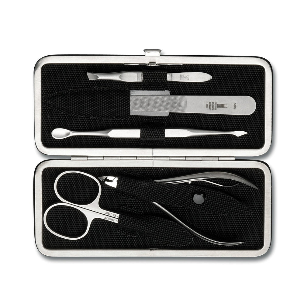 DREITURM Maniküre-Etuis – Maniküre Etui Made in Solingen - 5-teilig - Modell BLACK TEX