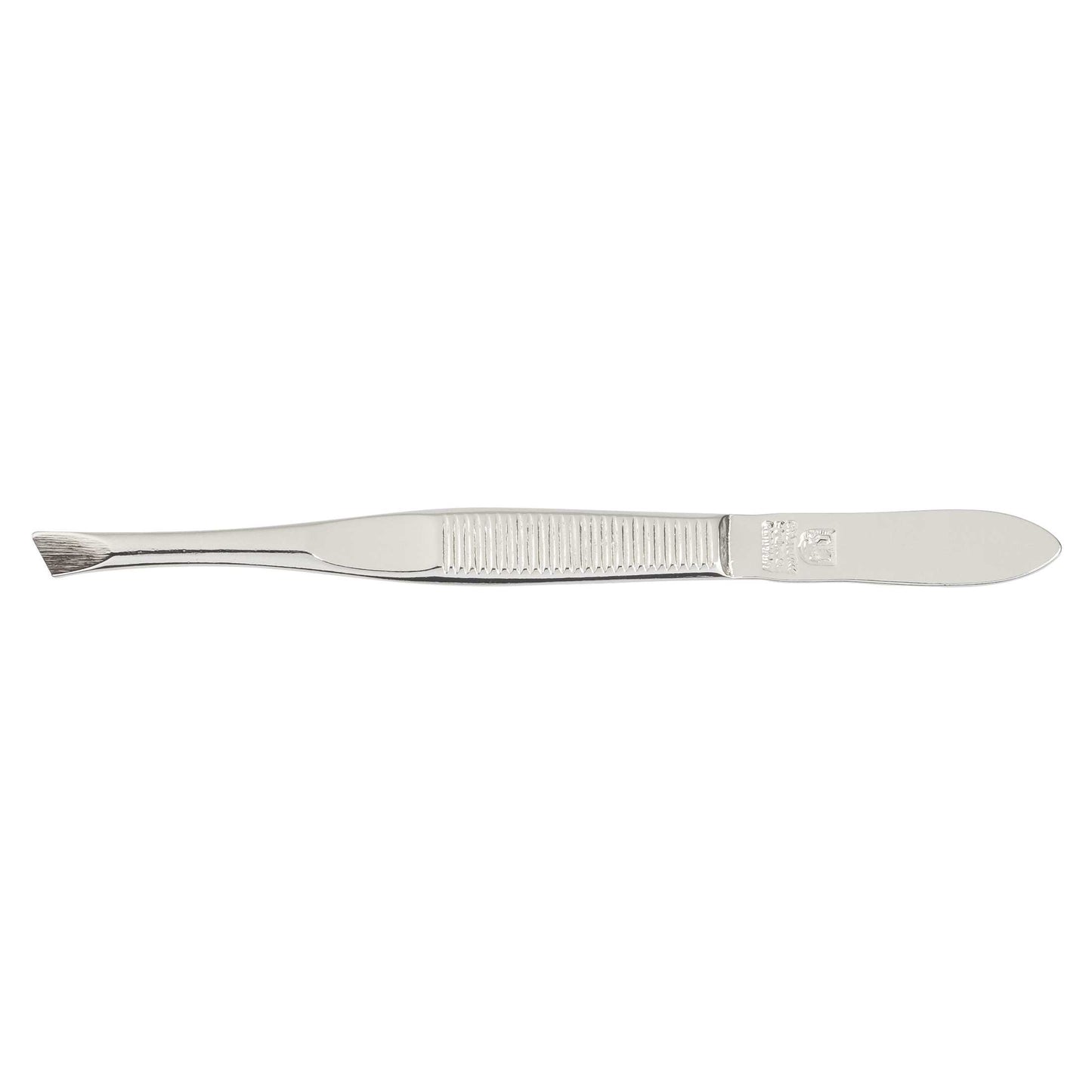 DREITURM Pinzette – 3,5" – schräge Spitze – vernickelt – Made in Solingen