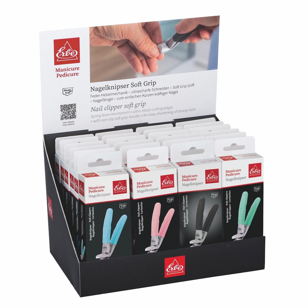 Erbe Display Nagelknipser Soft Grip inox 6x4