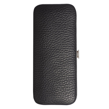 Erbe Manicure Buegeletui inox Schwarz Hautzange und Nagelschere