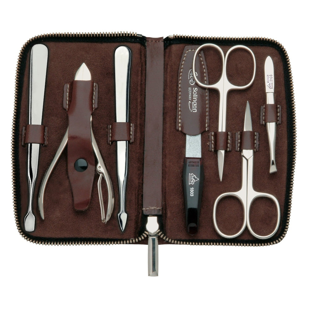 Erbe Manicure Etui 7-teilig Braun