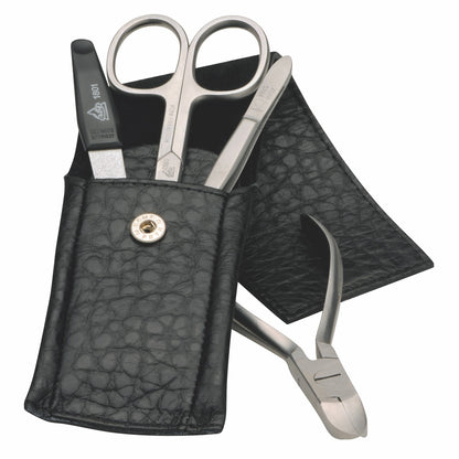 Erbe Manicure Etui Rostfrei Black 4-teilig
