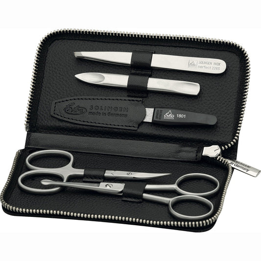 Erbe Manicure Reissverschlussetui Black Mamba inox 5-teilig