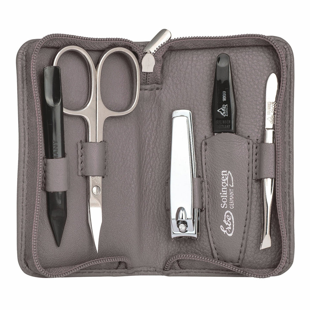 Erbe Manicure Reissverschlussetui Grau 5-teilig