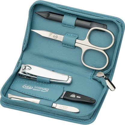 Erbe Manicure Reissverschlussetui Meerblau 5-teilig