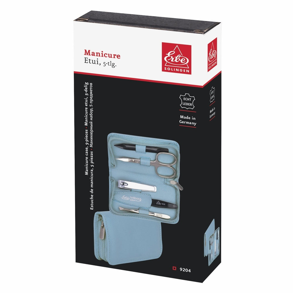Erbe Manicure Reissverschlussetui Meerblau 5-teilig